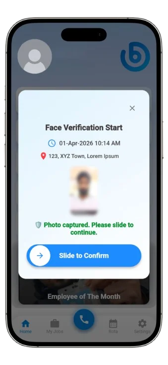 Center mobile screen image